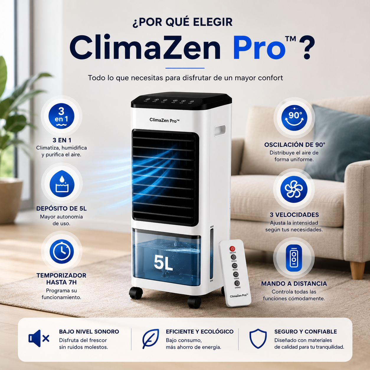 ClimaZen Pro™ | 3 en 1 Portátil