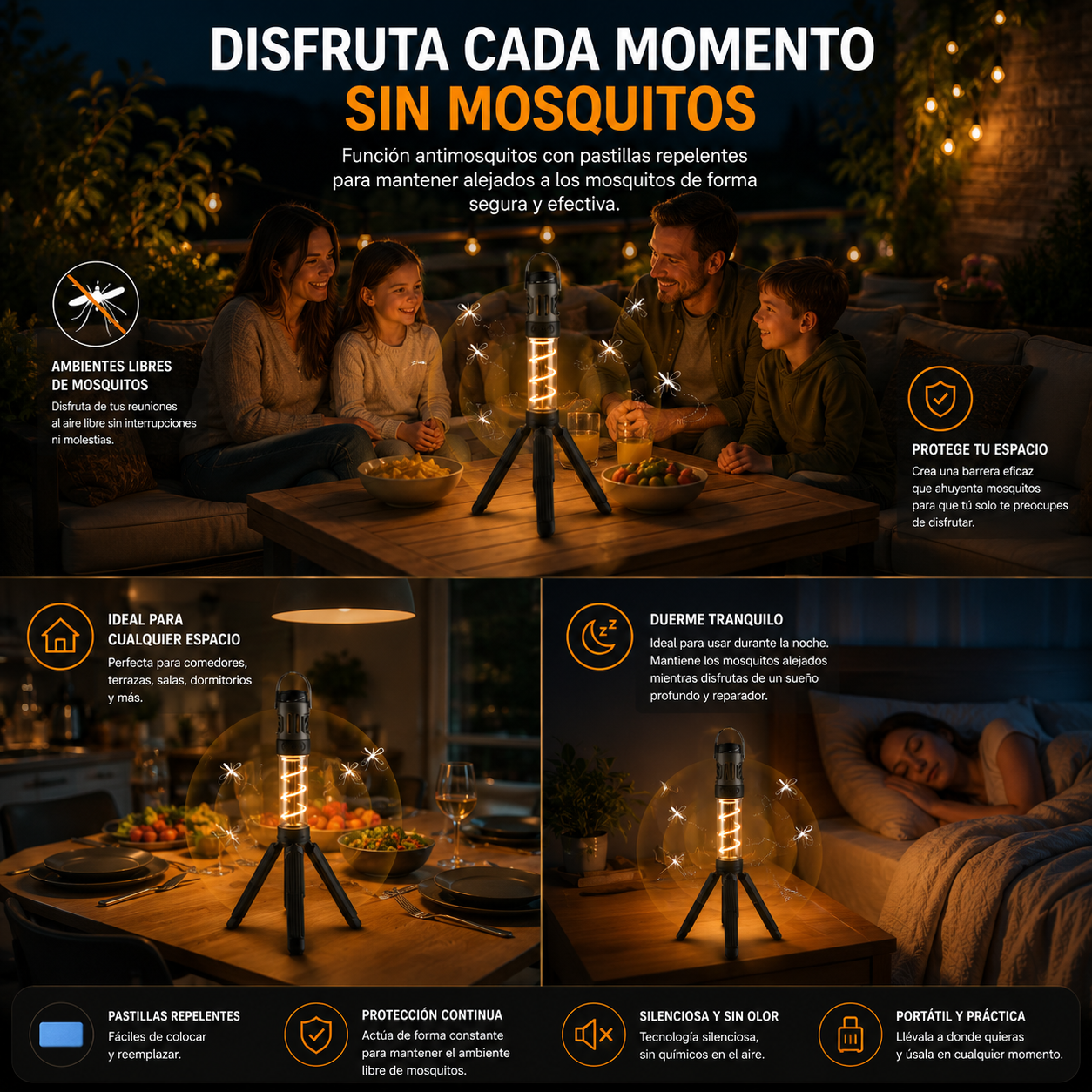 Linterna Lumex Camp Pro Antimosquitos
