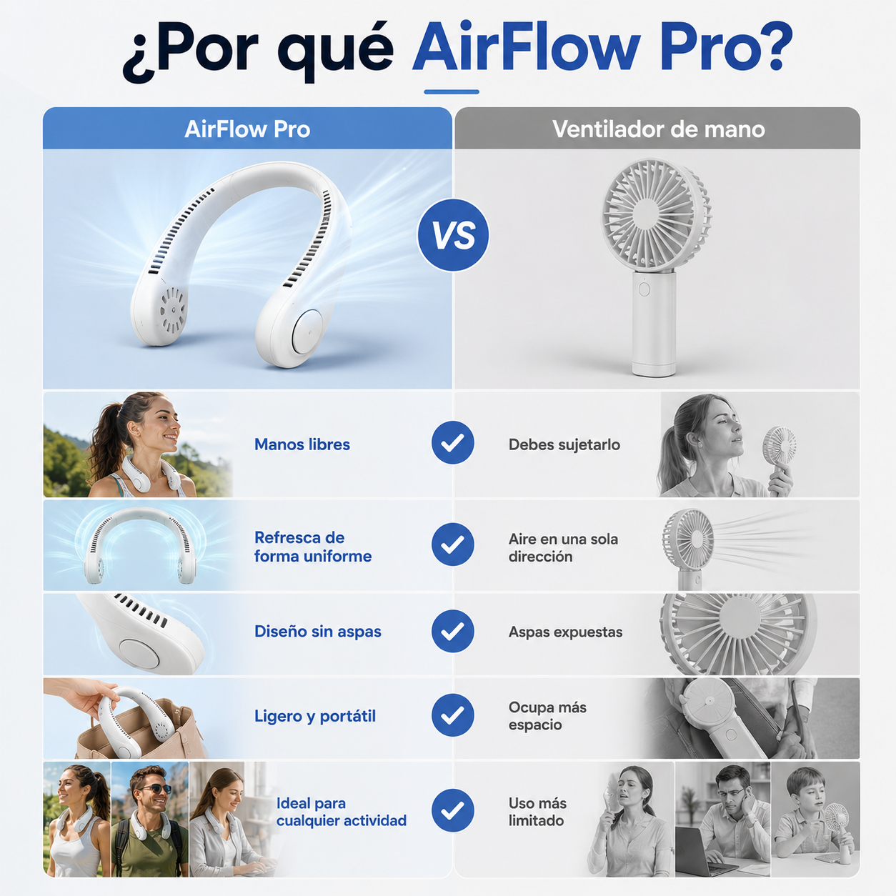 AirFlow Pro™ Ventilador Portátil