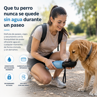 AquaPaws™ Go | Botella plegable perros