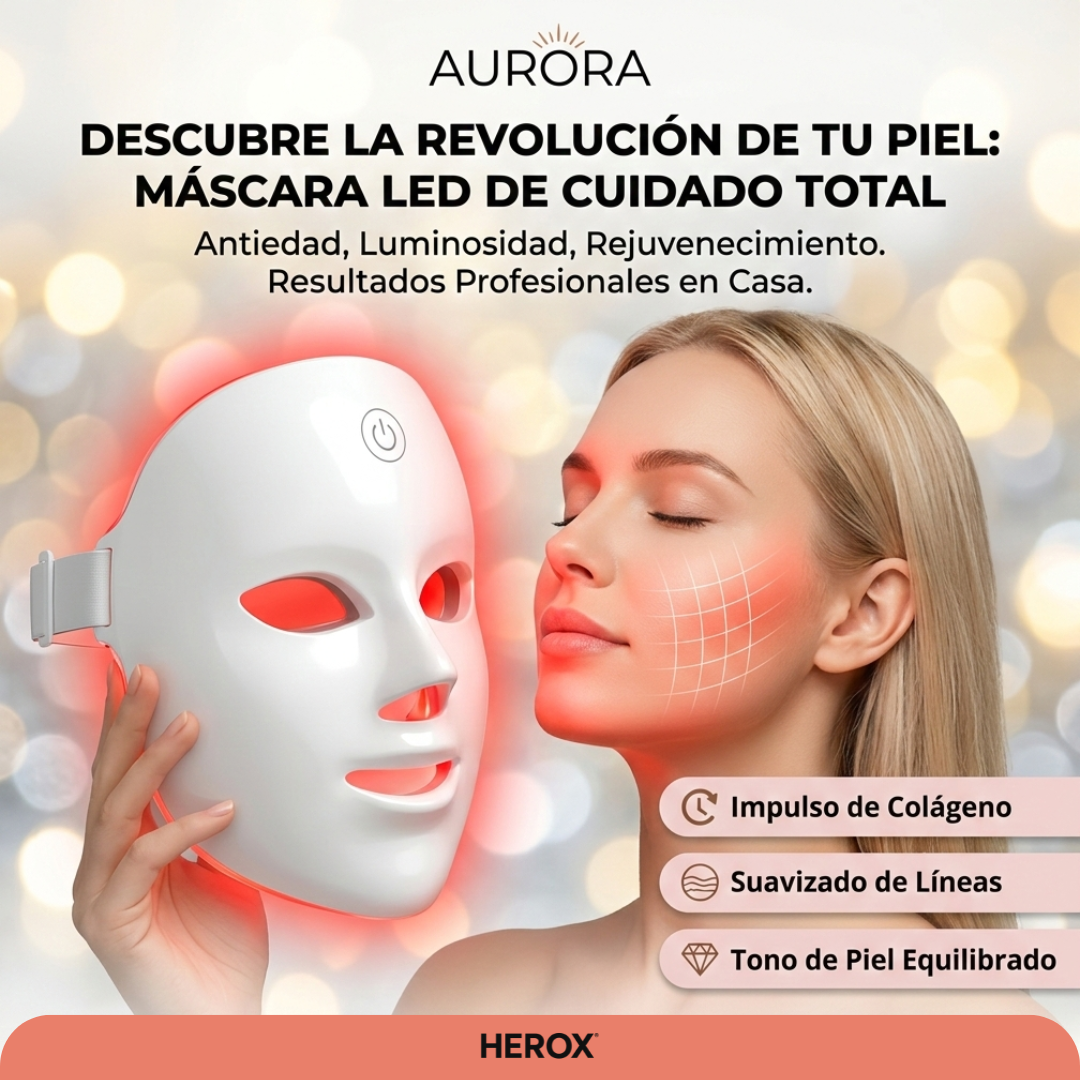 Máscara Facial LED AURORA