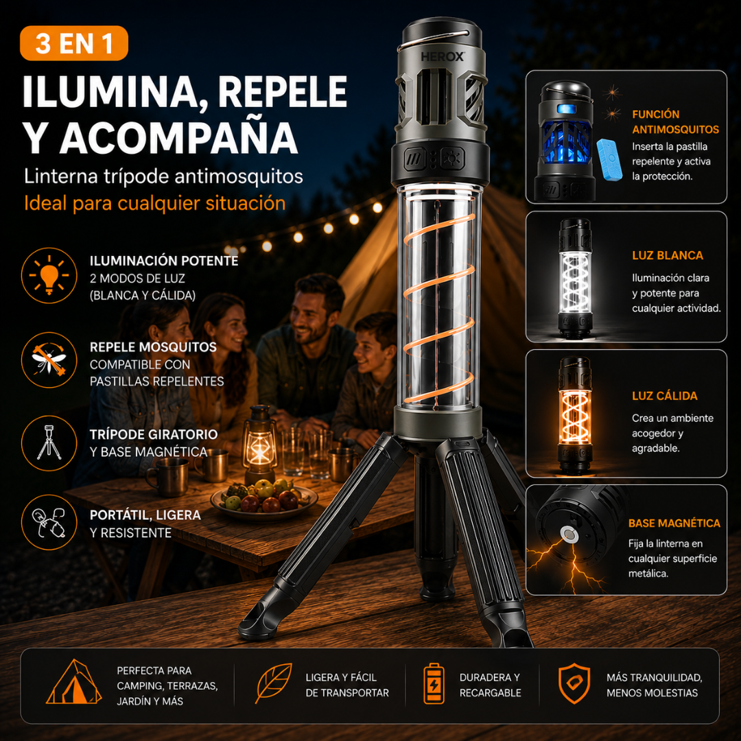 Linterna Lumex Camp Pro Antimosquitos